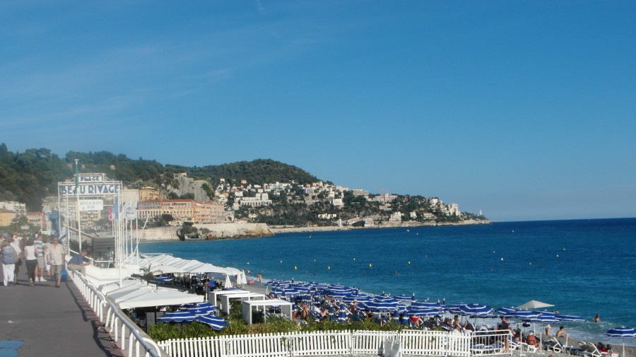 Plage Beau Rivage in Nice France on the Cote d'Azur French Rviera