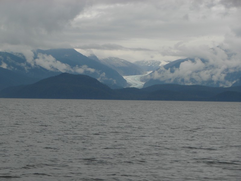 The incomparable beauty of sea, glacier and coastal mountains with their heads in the clouds! - near Juneau Alaska