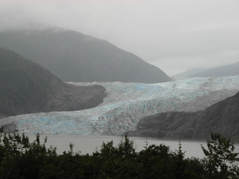 Mendenhall Glacier in Tongass National Park near Juneau, Alaska