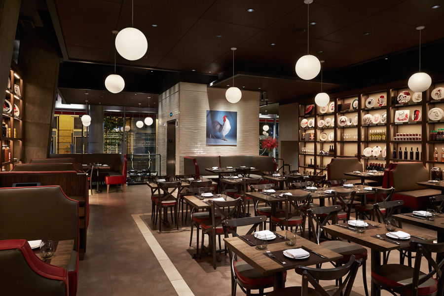 Part of main dining room at DBGB Kitchen  and Bar in Washington DC photo: gregpowers.us