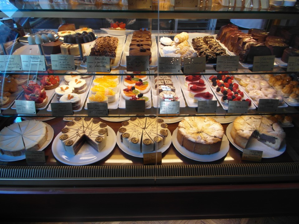 Cafe Savoy in Prague - the pastry display