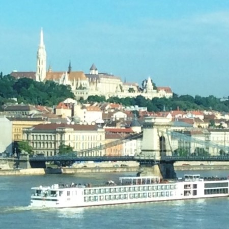 Viking River Cruises - Viking Longship on the Danube River in Budapest