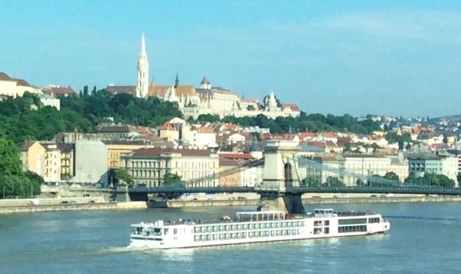Viking River Cruises - Viking Longship on the Danube River in Budapest
