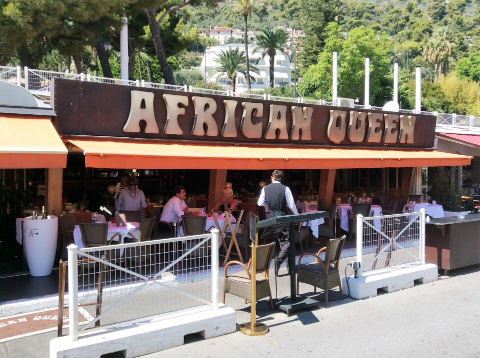African Queen restaurant in the port of Beaulieu-sur-Mer
