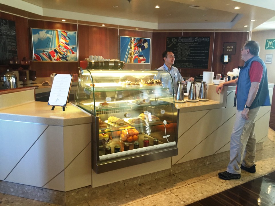 Yacht Cruising the Caribbean in luxury with Windstar Cruises : Morning Coffee thru Afternoon Tea at the Yacht Club