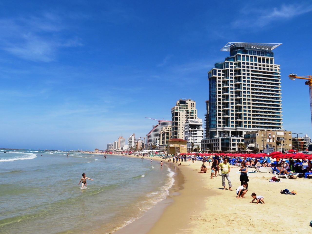 Favorite Israel Vacation Experiences : One of the 16 beaches lining the shores of the city of Tel Aviv