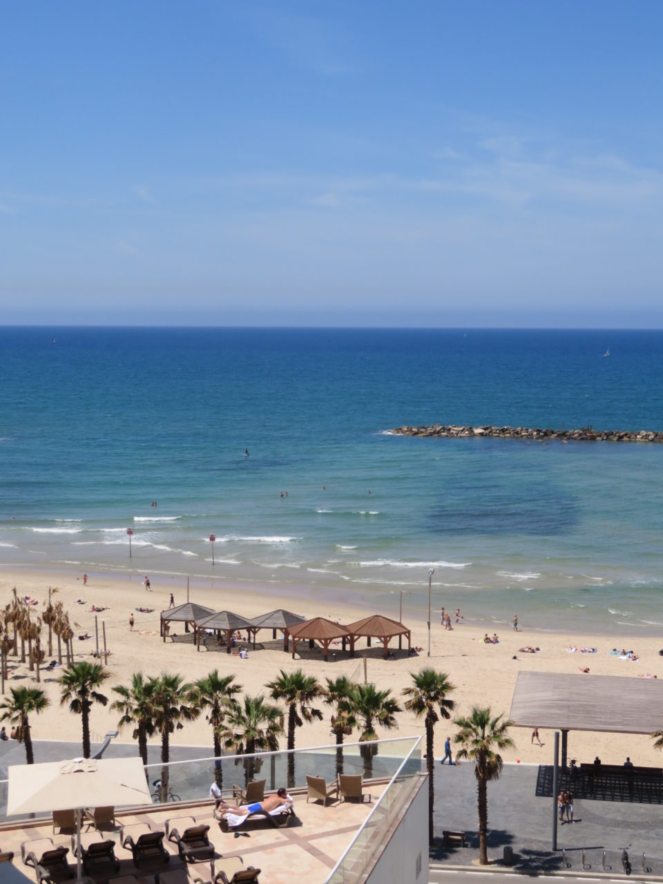 Vacationing in Israel ... The Tel Aviv Beach viewed from the Dan Tel Aviv Hotel