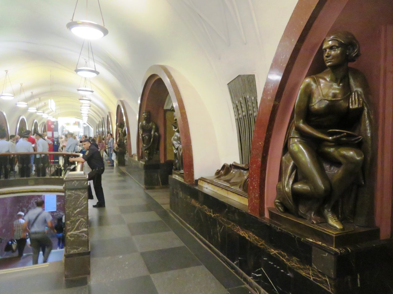 Exploring the metro in Moscow, Russia