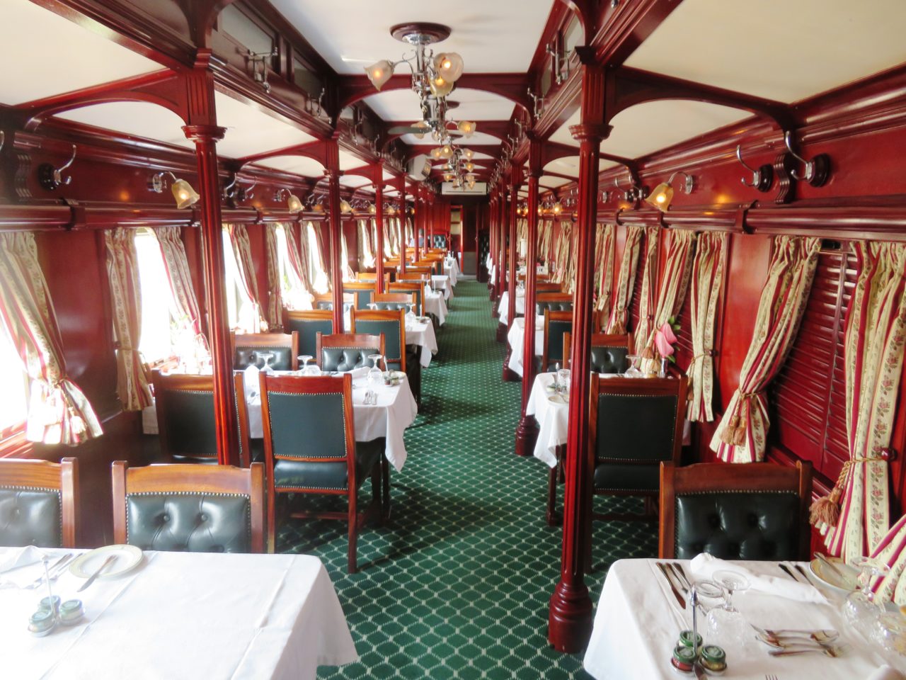 The dining car aboard <strong>Rovos <em>Rail</em></strong>