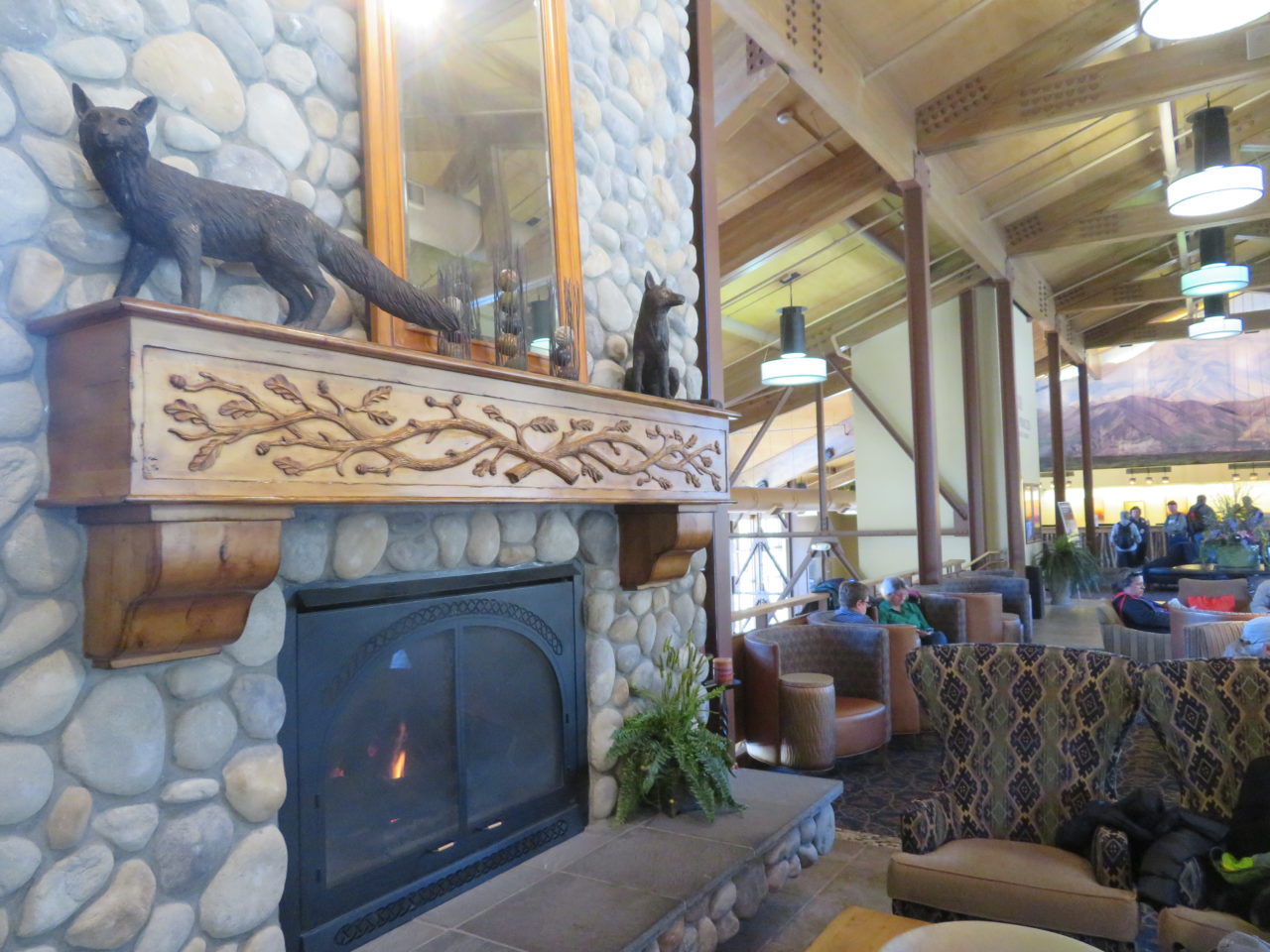 Lobby of the Denali Princess Wilderness Lodge in Alaska