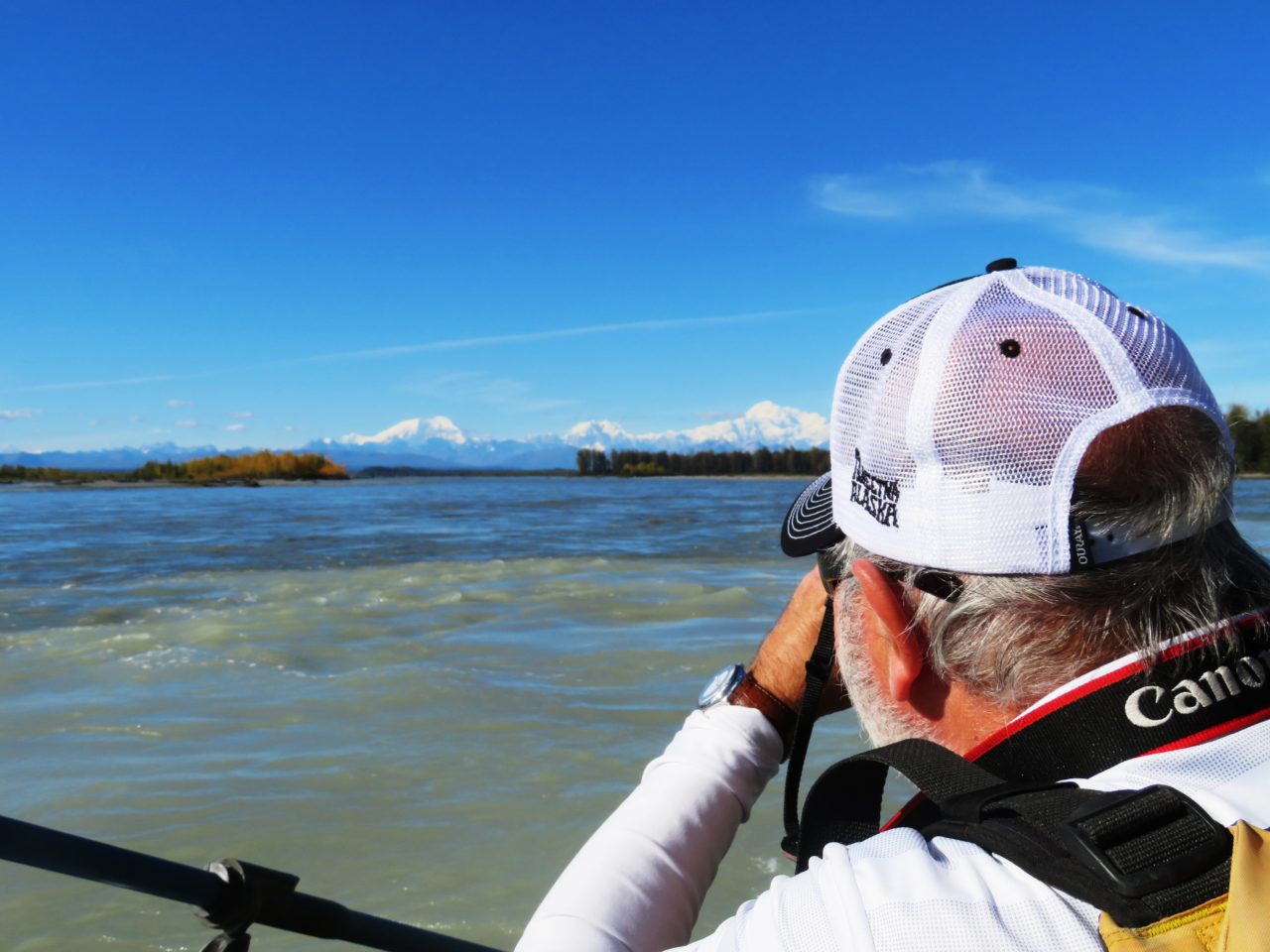 Rafting down the Talkeetna River during our Alaska Cruise with Princess Cruises