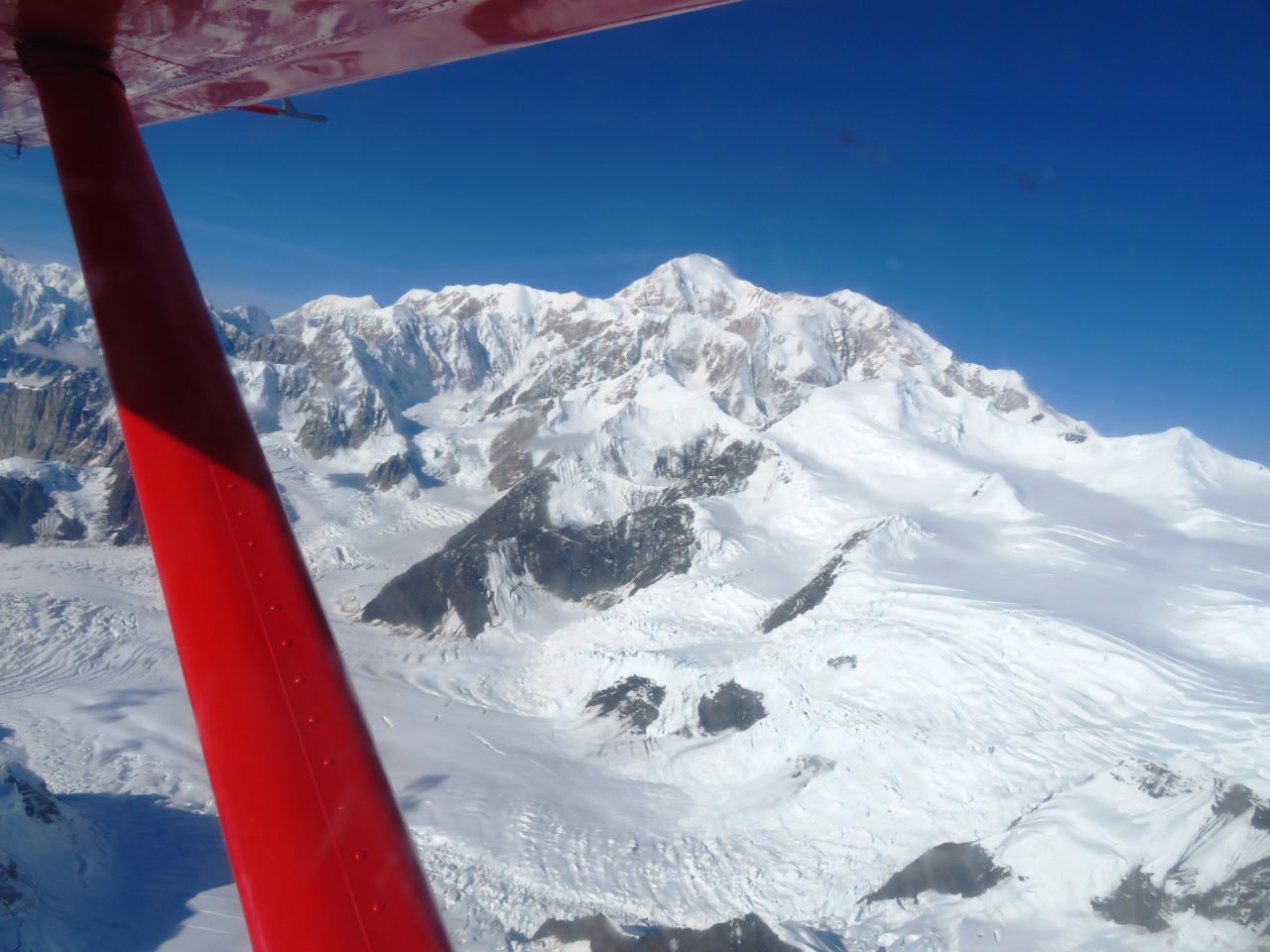 Flight around Mount Denali during our Alaska Cruise with Princess Cruises