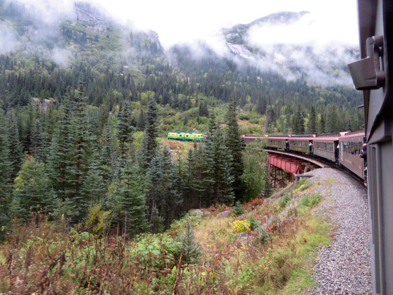 Aboard the scenic White Pass and Yukon Route Railroad during our Alaska Cruise with Princess Cruises