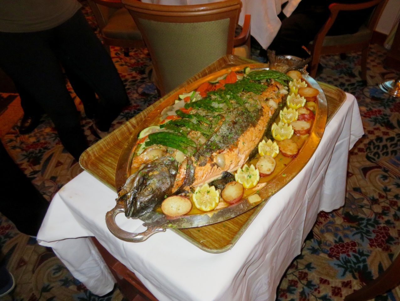 "Cook My Catch" salmon cooked and served onboard the Star Princess during our Alaska Cruise with Princess Cruises 