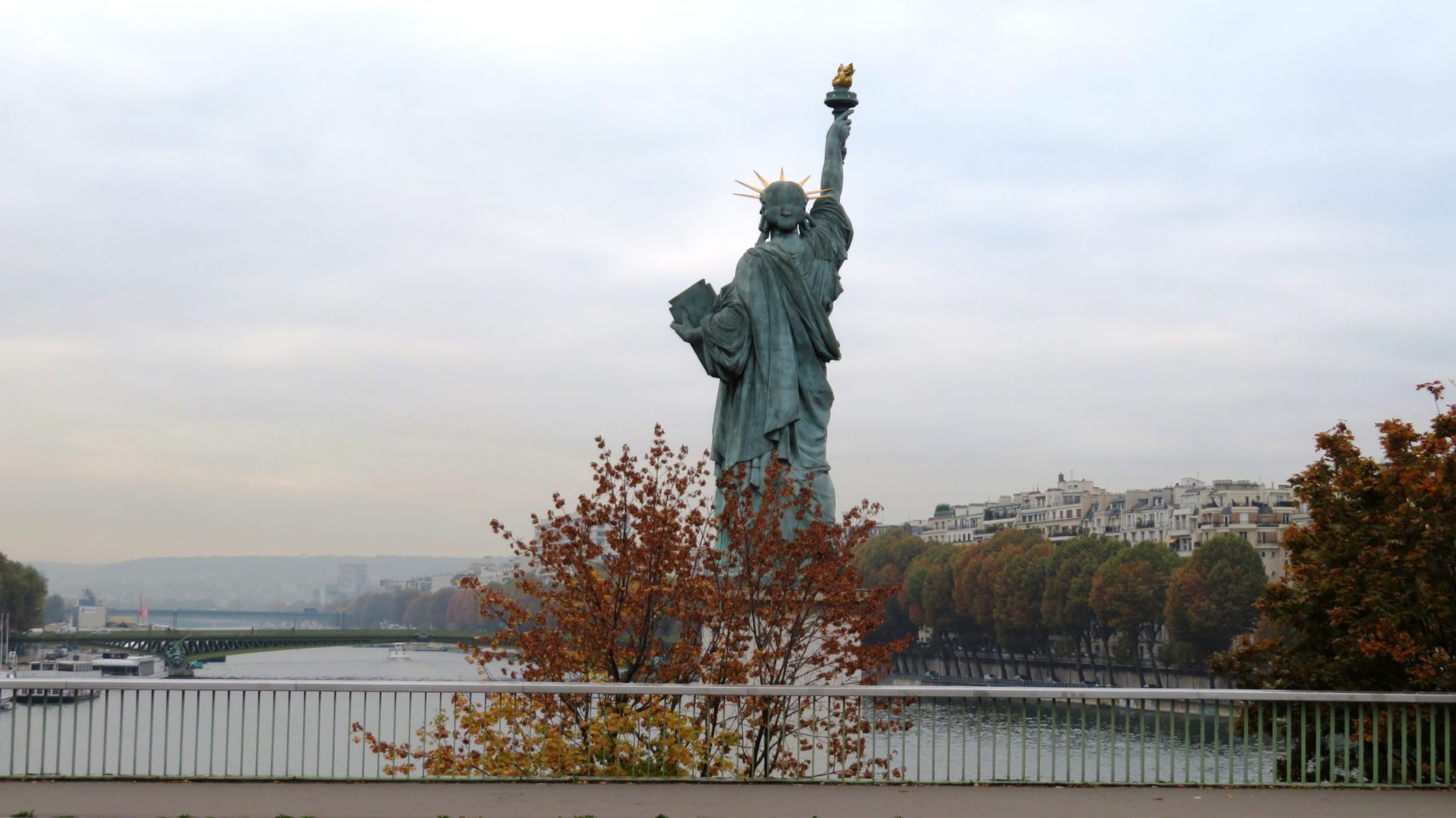 The Statue of Liberty greets visitors to Paris, France (Paris and Normandie AMAWaterways Cruise)