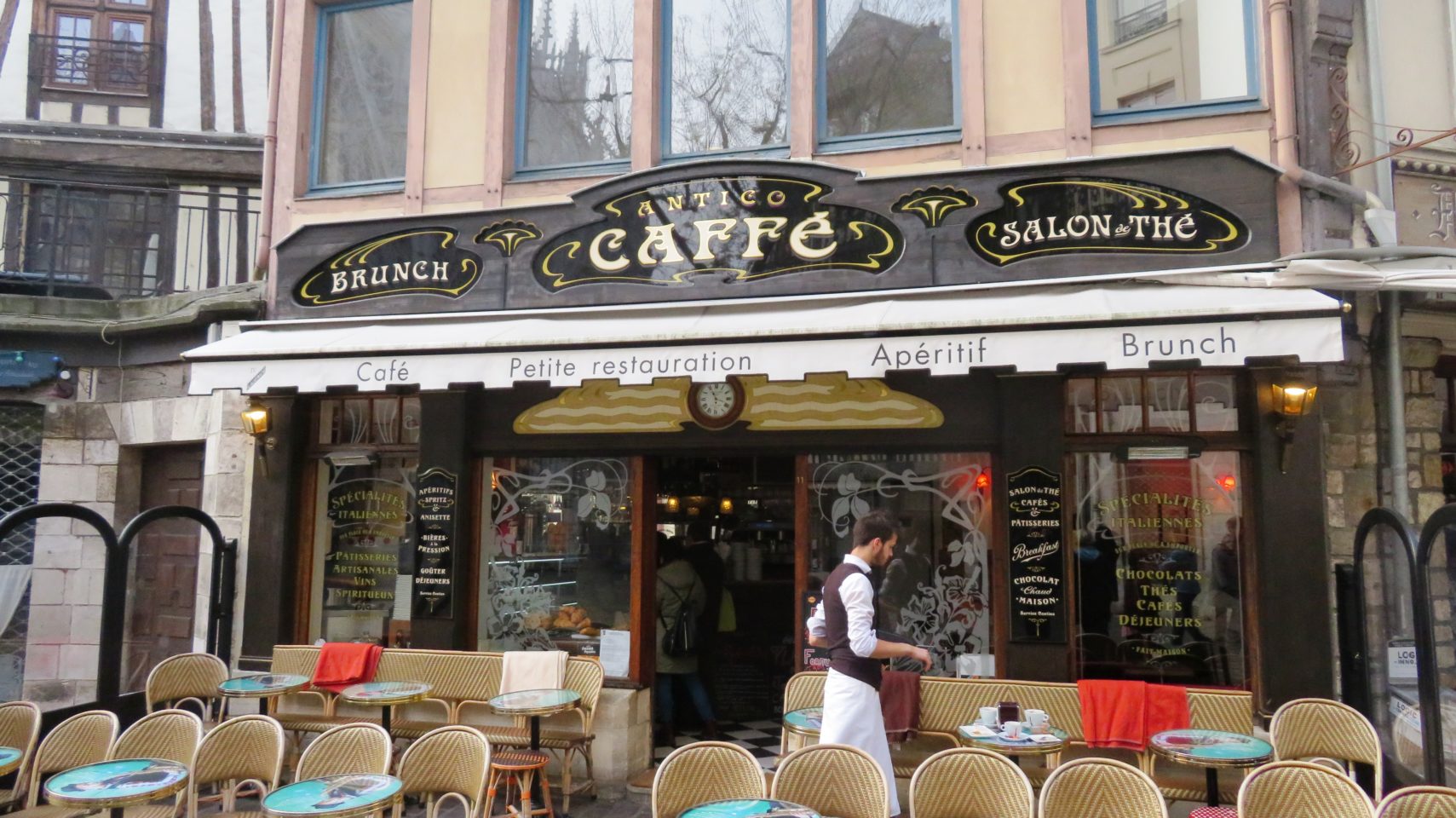 Antico Caffe in Rouen, Normandie, France (Paris and Normandie AMAWaterways Cruise)