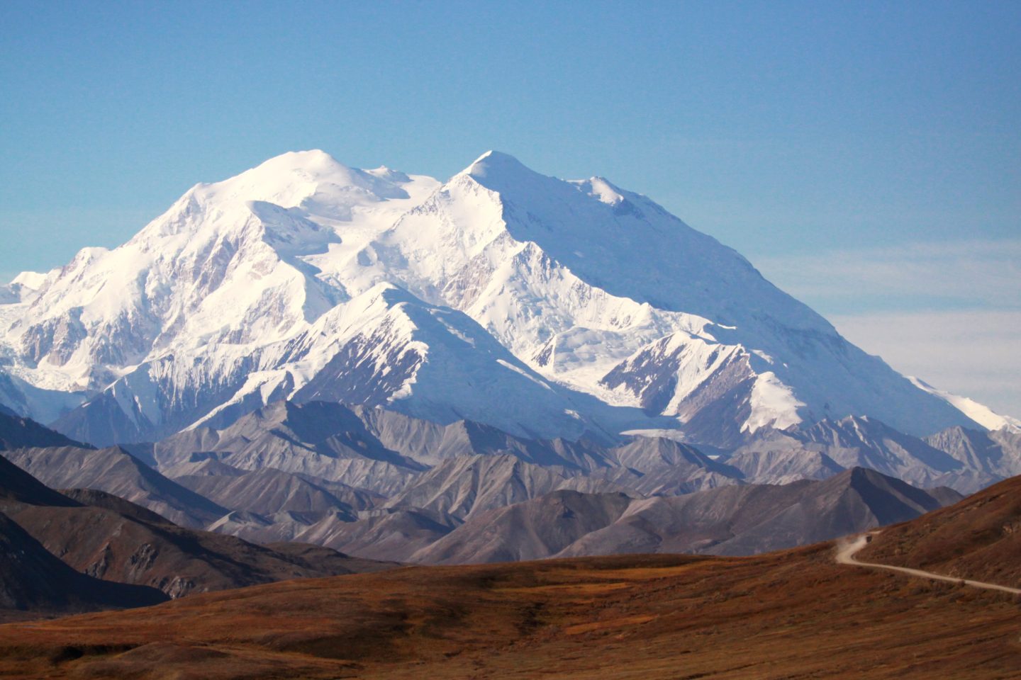 Mount Denali, the tallest mountain in the world and the highest peak in the Americas