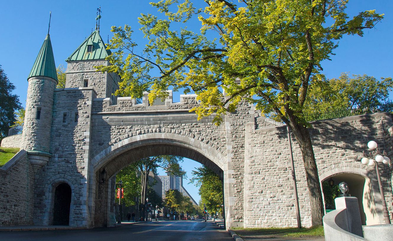 Porte St Louis entrance to the charming old city of Quebec