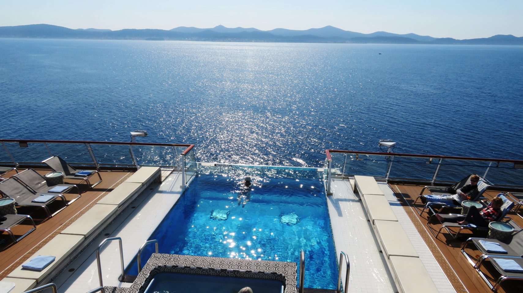 <em><strong>Viking Ocean Cruise Ships ~</strong> </em> Infinity Pool area on the Viking Star