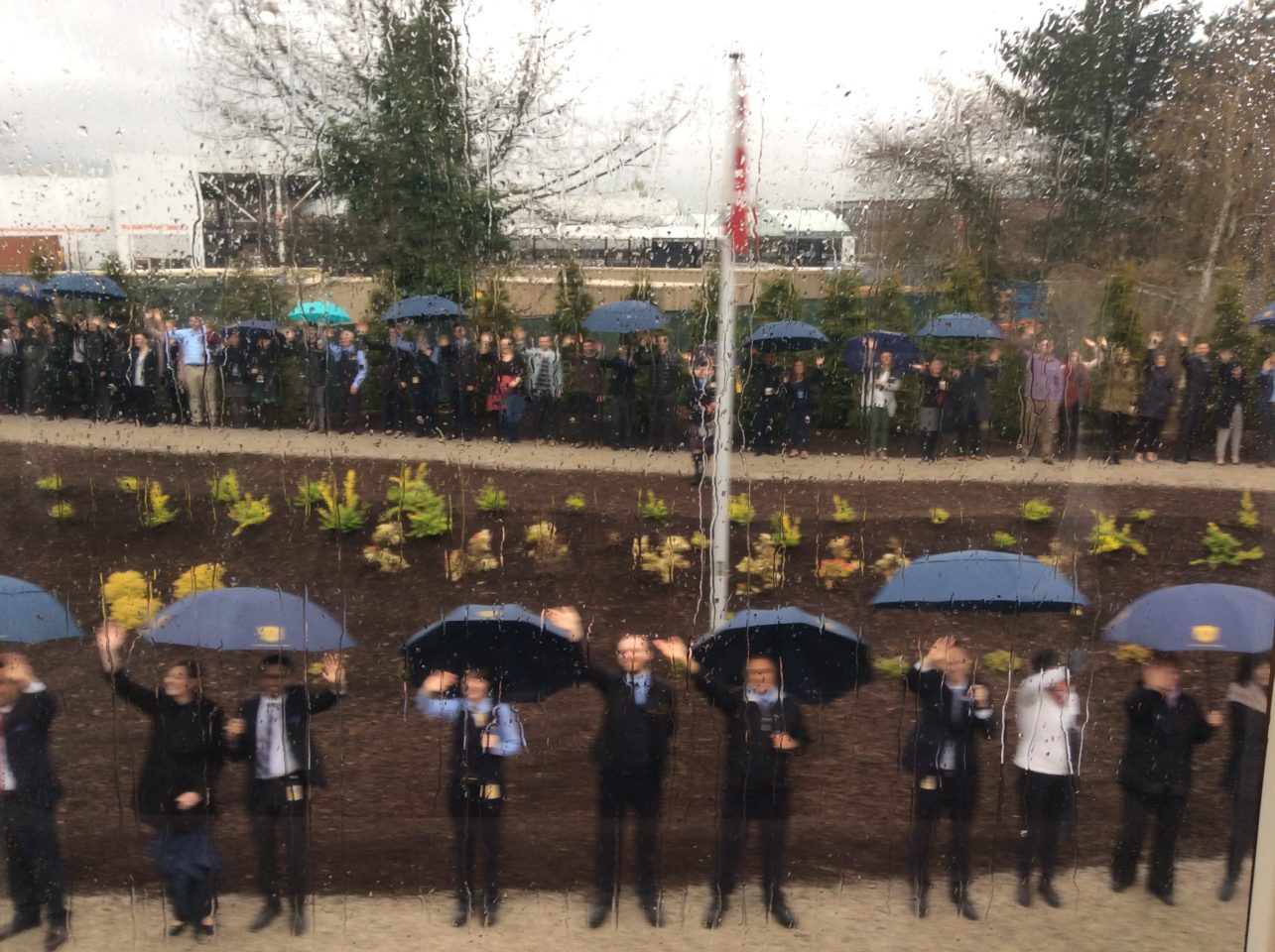 Incredible ! Rain or shine, employees of Rocky Mountaineer line up to wave off every train departure for the Trip of a Lifetime ...