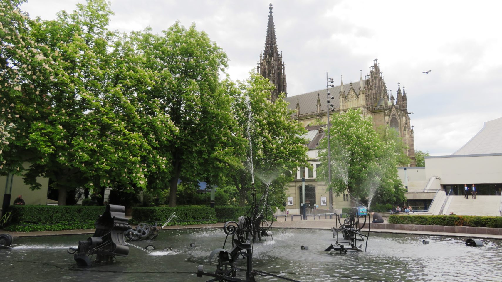 The Tinguely Carnival Fountain in TheaterPlatz in <em><strong>Basel</strong></em>, Switzerland