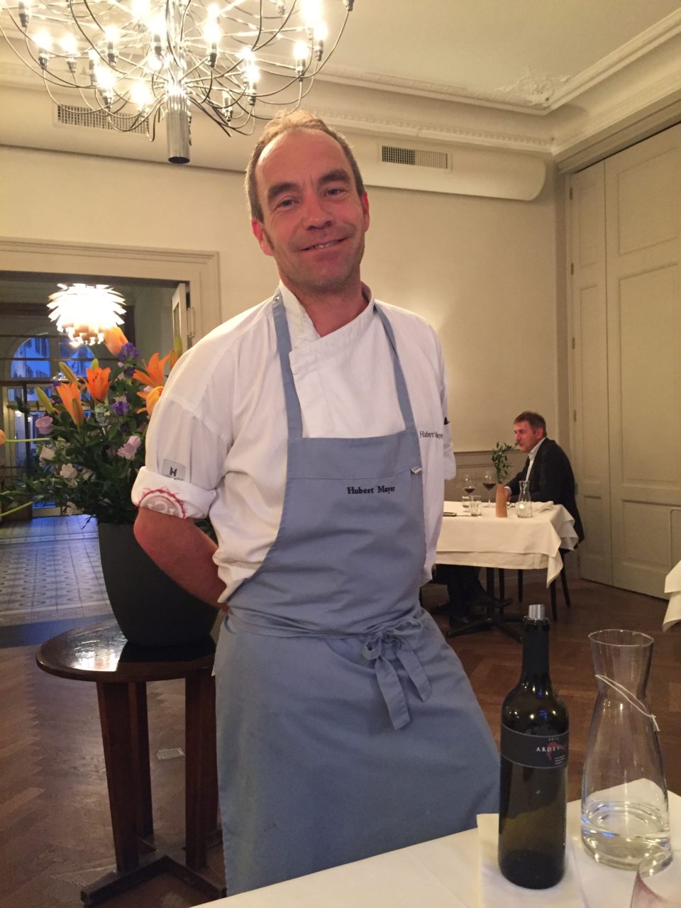 Chef Hubert Mayer of the Hotel Krafft Restaurant in Basel, Switzerland