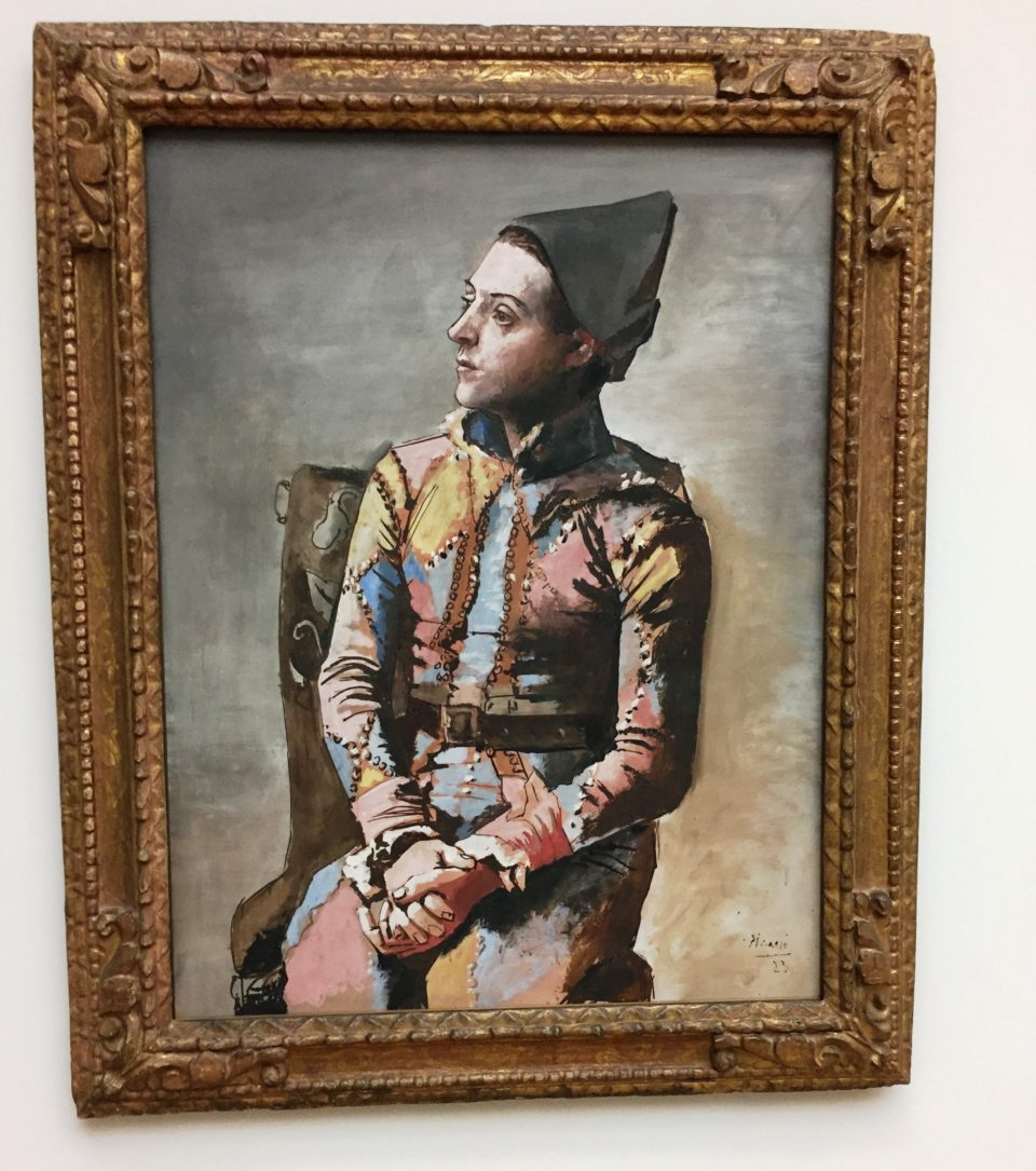 Seated Harlequin by Pablo Picasso at the KunstMuseum in Basel, Switzerland
