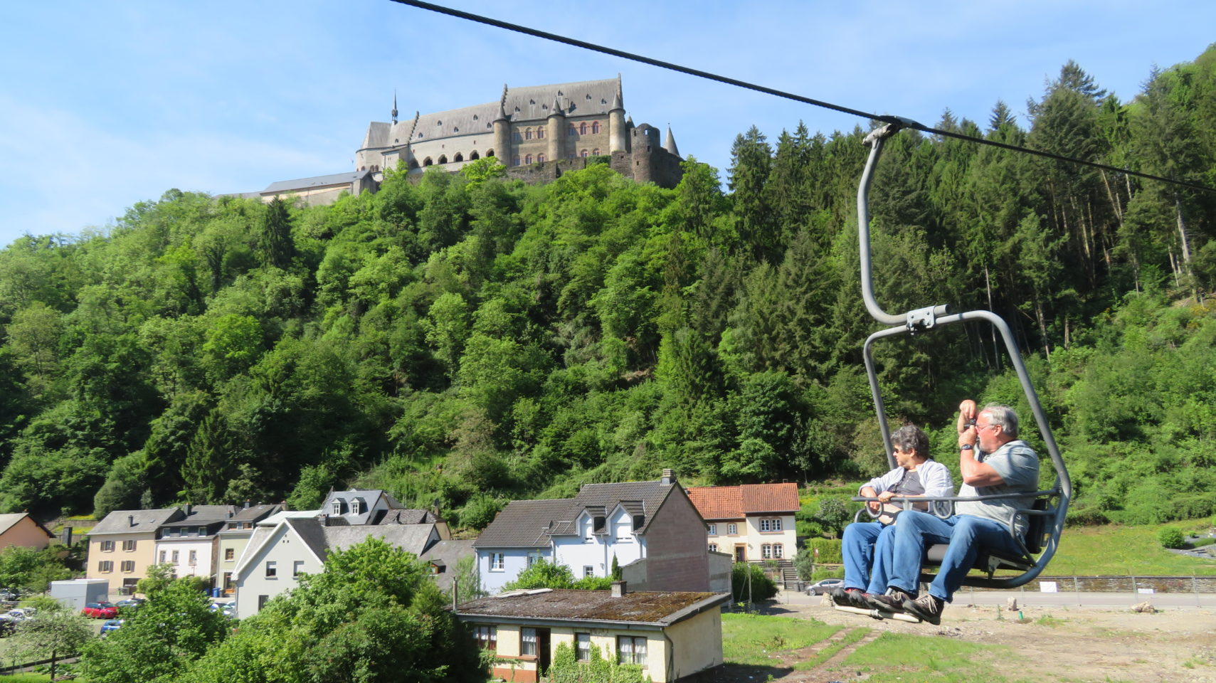Chair Lift and Vianden Castle in Vianden, <em><strong>Luxembourg</strong></em>