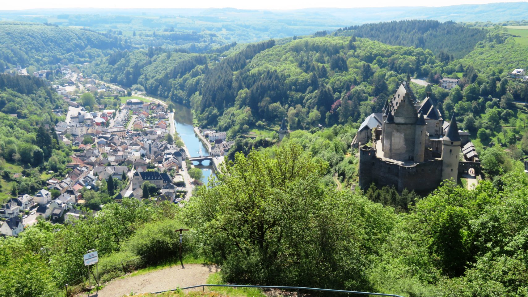 Castle and Town of Vianden in Vianden, <em><strong>Luxembourg</strong></em>