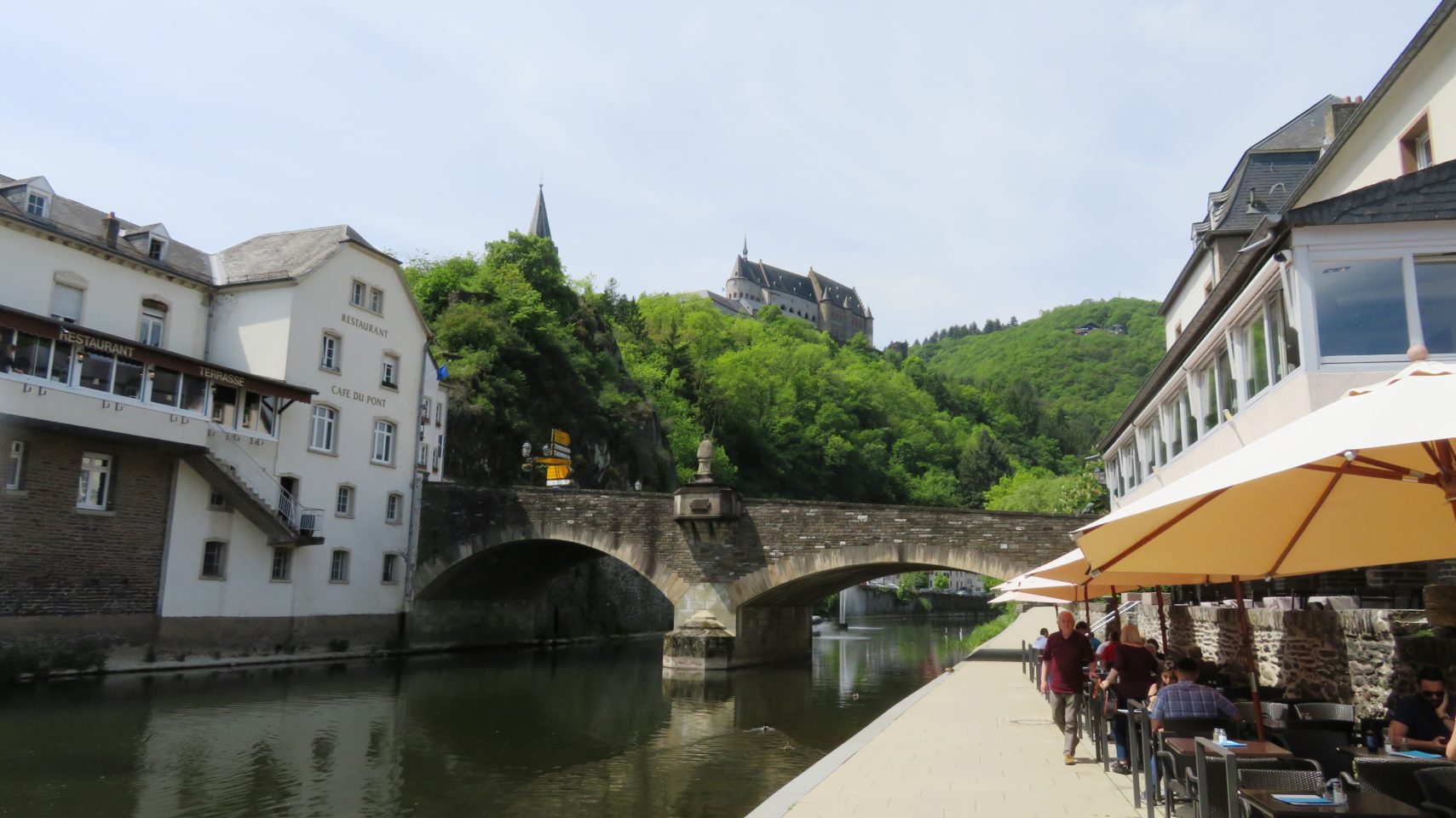 Auberge de l'Our and Our River in Vianden, <em><strong>Luxembourg</strong></em>