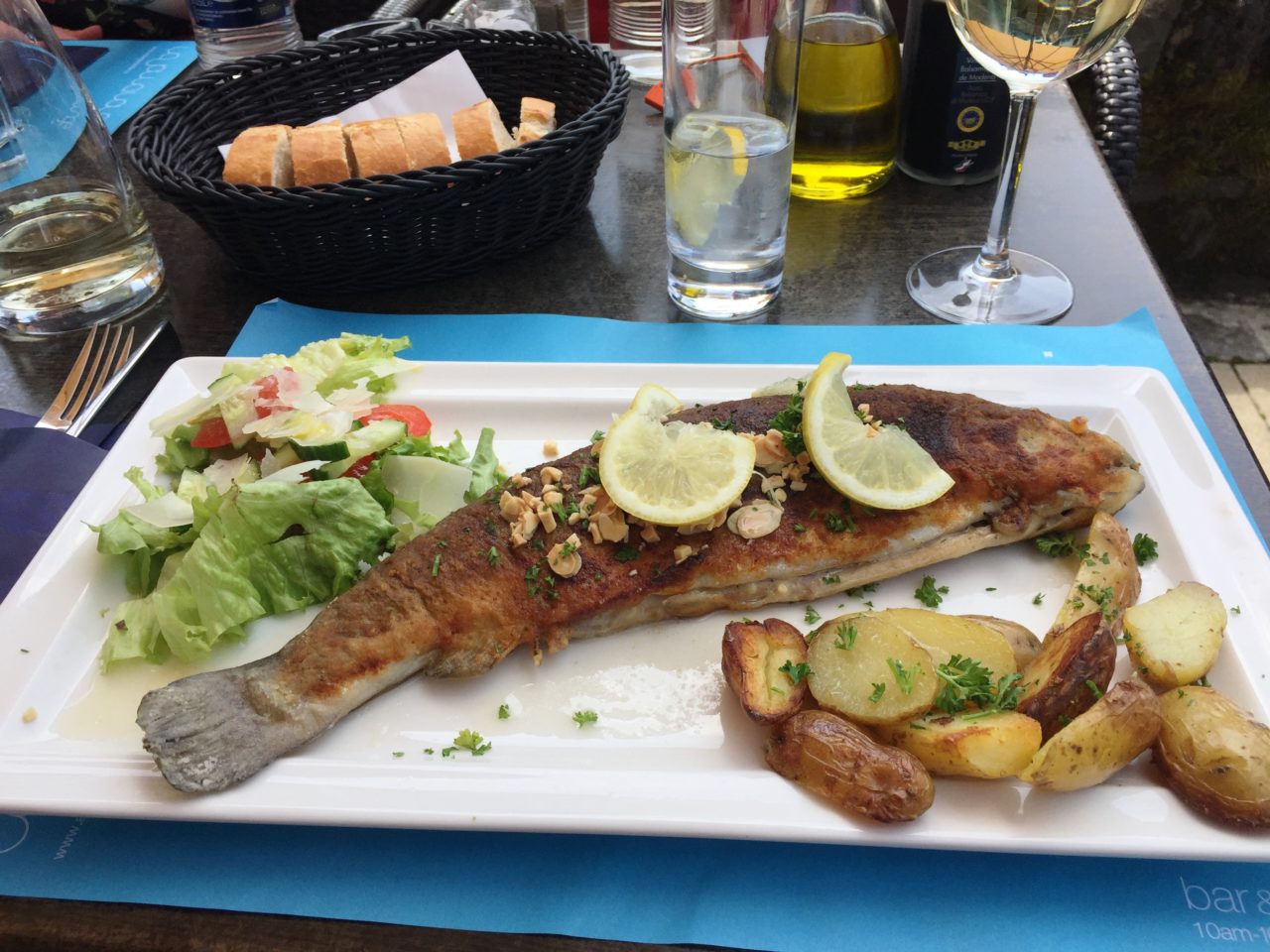 Fresh Line Fish lunch platter at Auberge de l'Our in Vianden, <em><strong>Luxembourg</strong></em>
