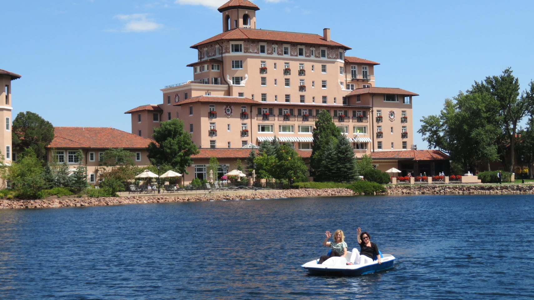 Paddle boat on Cheyenne Lake at The Broadmoor