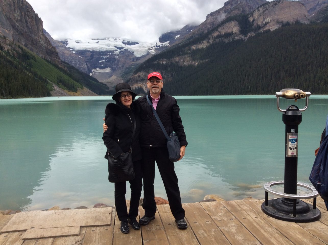 The Art of Travel Preparation ~ At Lake Louise in Canada during our Trip of a Lifetime with Rocky Mountaineer