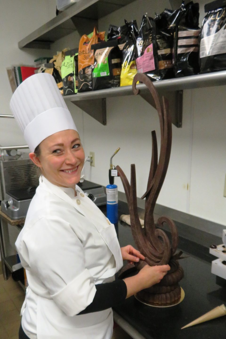 Culinary Excellence at <em><strong>The Broadmoor</strong> </em>~ Chef Amanda and the chocolate creation of the day !