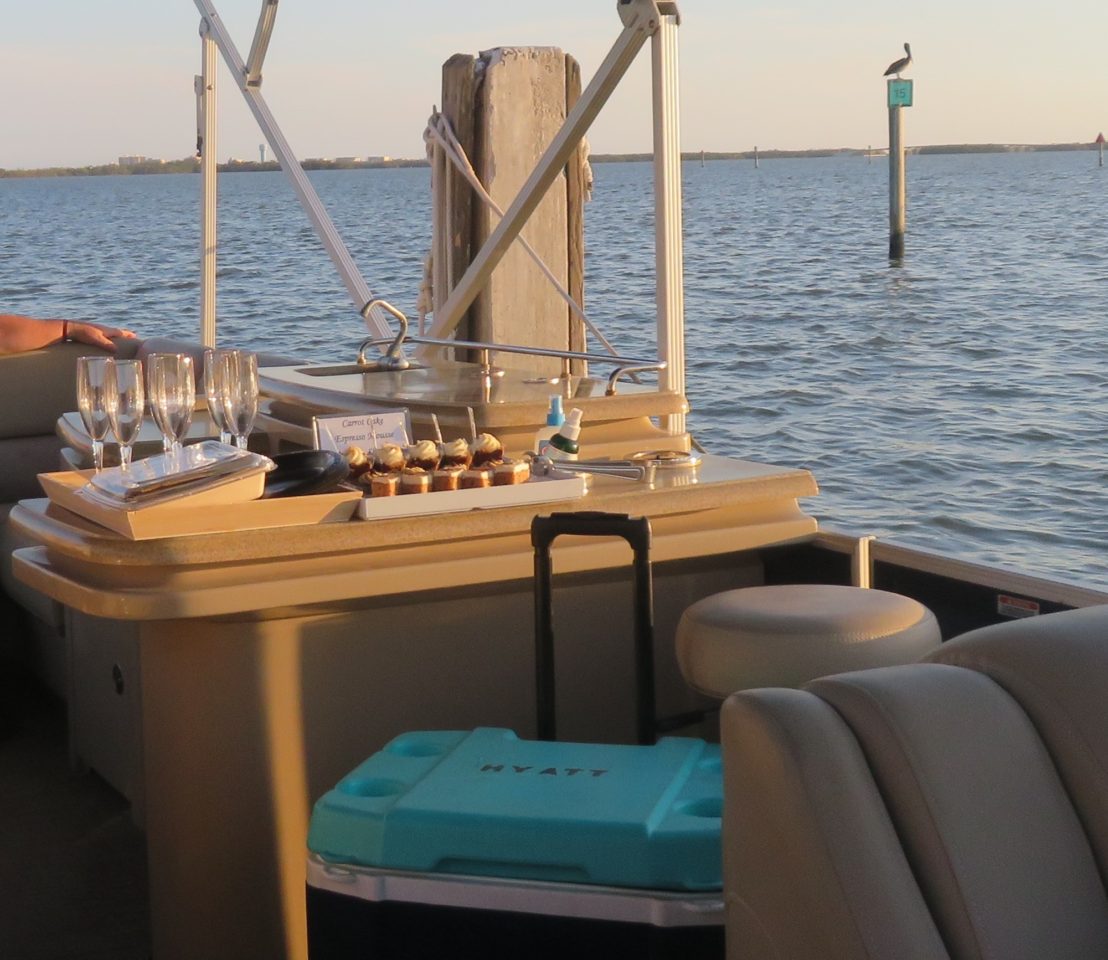 After-dinner Champagne and Dessert on the waters of Estero Bay ~ Gem of a Florida Resort