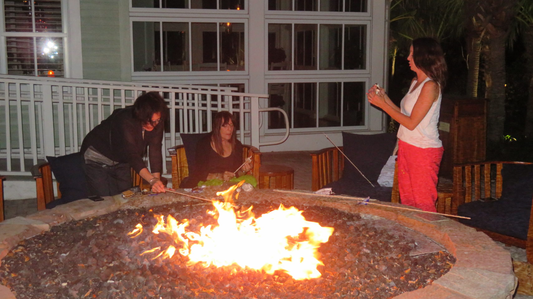 Time for s'mores at one of the fire pits of the Hyatt Regency Coconut Point ~ Gem of a Florida Resort
