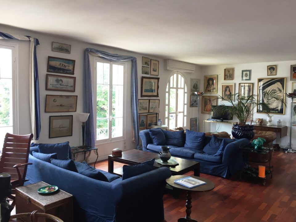 Living room of our spacious and comfortable #13 Cours Saleya apartment ~ Our Love Affair with the city of Nice & the Côte D'Azur