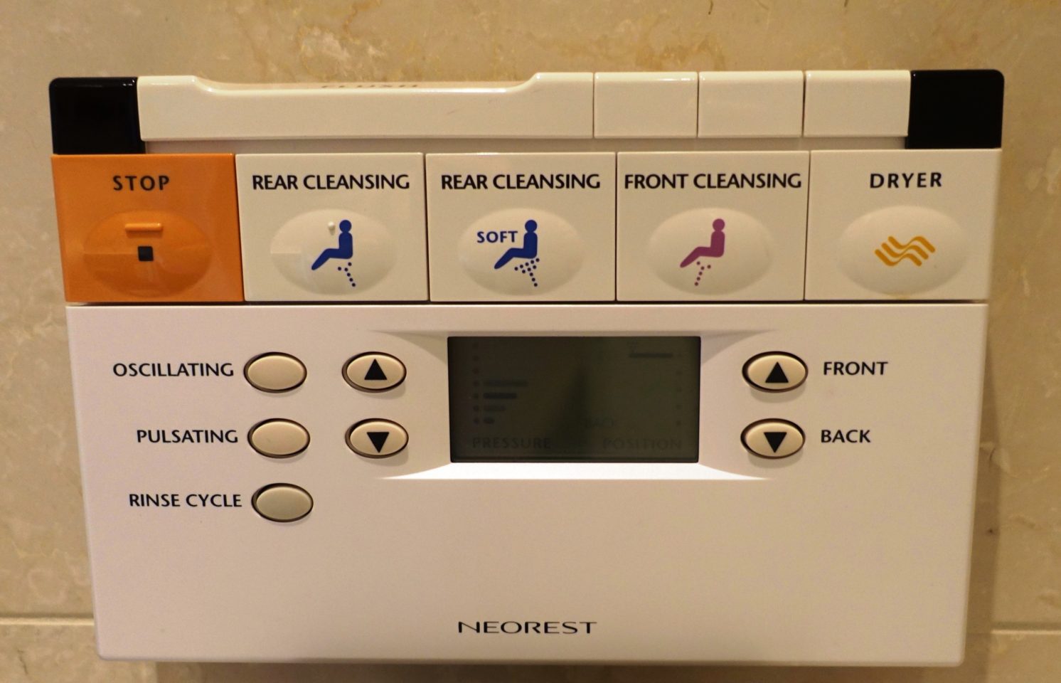 Japan Favorite Experiences ~ Wall Control for a Toto toilet offers interesting options